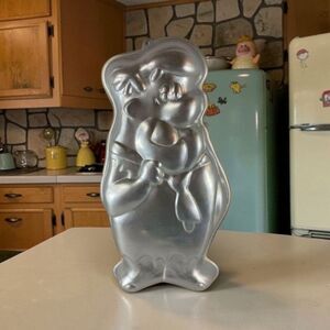 Fred Flintstone Metal Cake Pan Wilton 1975 Hanna Barbera Vintage Yabba Dabba Do